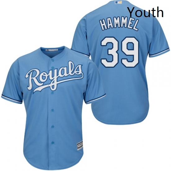 Youth Majestic Kansas City Royals 39 Jason Hammel Authentic Light Blue Alternate 1 Cool Base MLB Jersey Youth Majestic Kansas City Royals 39 Jason Hammel Authentic Light Blue Alternate 1 Cool Base MLB Jersey