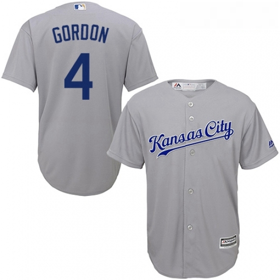 Youth Majestic Kansas City Royals 4 Alex Gordon Authentic Grey Road Cool Base MLB Jersey Youth Majestic Kansas City Royals 4 Alex Gordon Authentic Grey Road Cool Base MLB Jersey