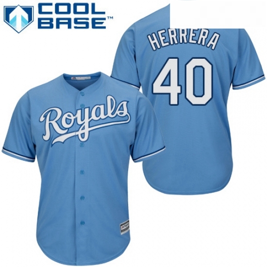 Youth Majestic Kansas City Royals 40 Kelvin Herrera Authentic Light Blue Alternate 1 Cool Base MLB Jersey Youth Majestic Kansas City Royals 40 Kelvin Herrera Authentic Light Blue Alternate 1 Cool Base MLB Jersey