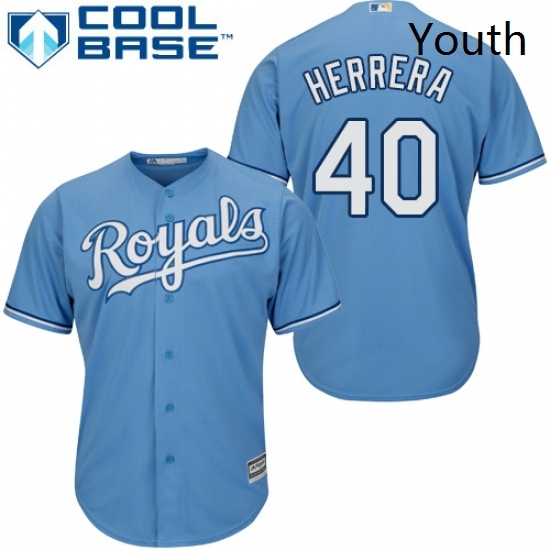 Youth Majestic Kansas City Royals 40 Kelvin Herrera Replica Light Blue Alternate 1 Cool Base MLB Jersey Youth Majestic Kansas City Royals 40 Kelvin Herrera Replica Light Blue Alternate 1 Cool Base MLB Jersey