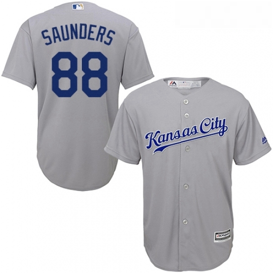 Youth Majestic Kansas City Royals 88 Michael Saunders Authentic Grey Road Cool Base MLB Jersey Youth Majestic Kansas City Royals 88 Michael Saunders Authentic Grey Road Cool Base MLB Jersey
