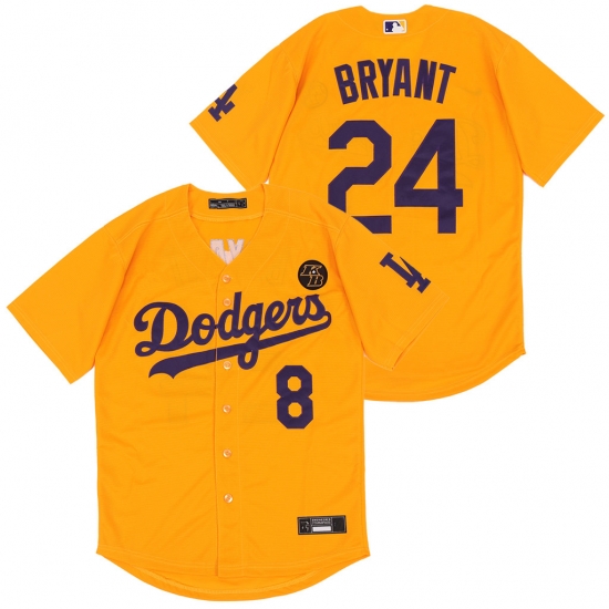 Dodgers 24 Kobe Bryant Yellow 2020 Nike KB Cool Base Jerseys Dodgers 24 Kobe Bryant Yellow 2020 Nike KB Cool Base Jerseys