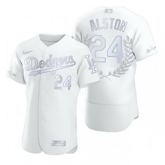 Dodgers 24 Walter Alston White Nike Flexbase Fashion Jersey Dodgers 24 Walter Alston White Nike Flexbase Fashion Jersey