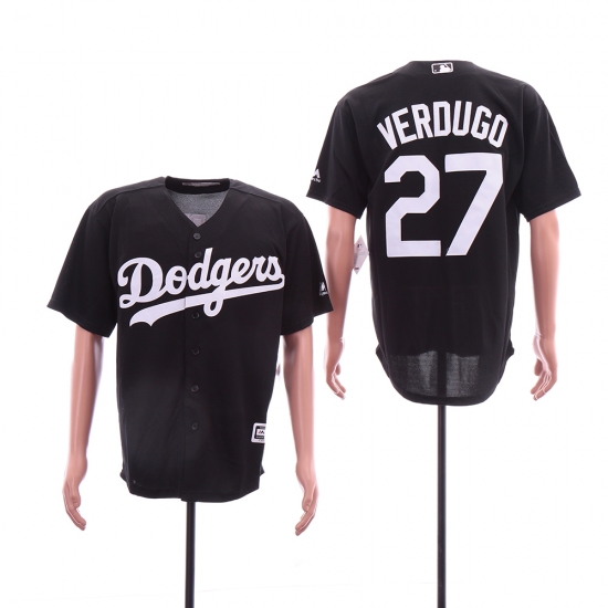 Dodgers 27 Alex Verdugo Black Cool Base Jersey Dodgers 27 Alex Verdugo Black Cool Base Jersey