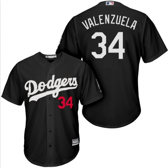 Dodgers 34 Fernando Valenzuela Black Turn Back The Clock Cool Base Jersey Dodgers 34 Fernando Valenzuela Black Turn Back The Clock Cool Base Jersey