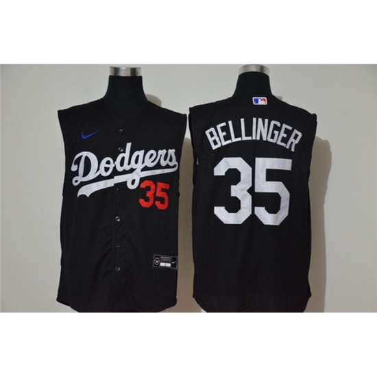 Dodgers 35 Cody Bellinger Black Nike Cool Base Sleeveless Jersey Dodgers 35 Cody Bellinger Black Nike Cool Base Sleeveless Jersey