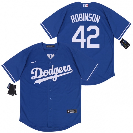 Dodgers 42 Jackie Robinson Royal 2020 Nike Cool Base Jersey Dodgers 42 Jackie Robinson Royal 2020 Nike Cool Base Jersey