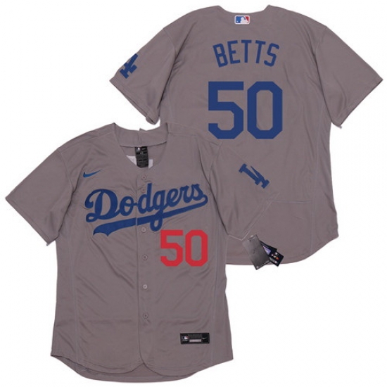Dodgers 50 Mookie Betts Gray 2020 Nike Flexbase Jersey Dodgers 50 Mookie Betts Gray 2020 Nike Flexbase Jersey