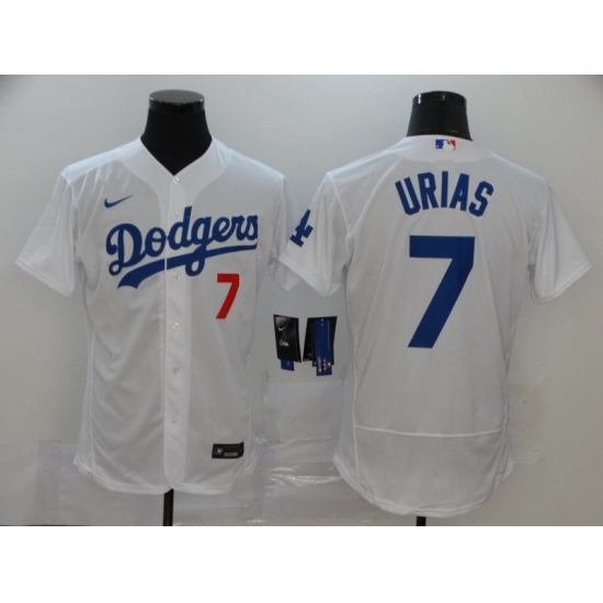 Dodgers 7 Julio Urias White 2020 Nike Flexbase Jersey Dodgers 7 Julio Urias White 2020 Nike Flexbase Jersey