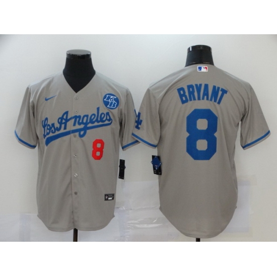 Dodgers 8 Kobe Bryant Gray 2020 Nike KB Cool Base Jersey Dodgers 8 Kobe Bryant Gray 2020 Nike KB Cool Base Jersey