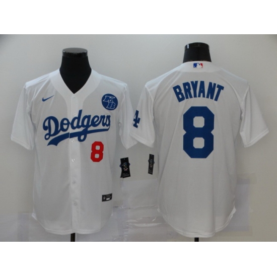 Dodgers 8 Kobe Bryant White 2020 Nike KB Cool Base Jerseys Dodgers 8 Kobe Bryant White 2020 Nike KB Cool Base Jerseys