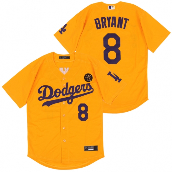 Dodgers 8 Kobe Bryant Yellow 2020 Nike KB Cool Base Jersey Dodgers 8 Kobe Bryant Yellow 2020 Nike KB Cool Base Jersey