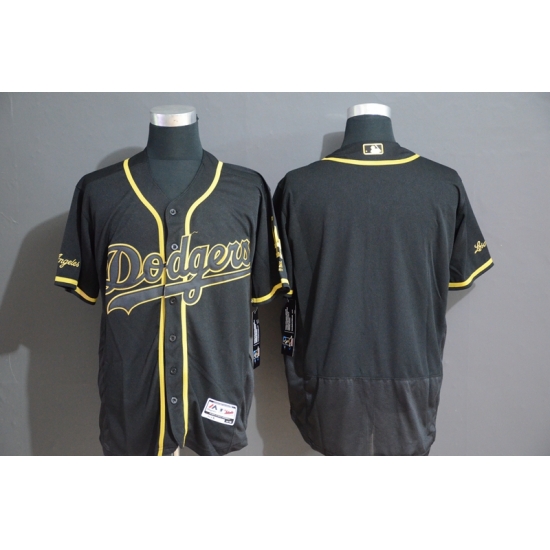 Dodgers Blank Black Gold Flexbase Jersey Dodgers Blank Black Gold Flexbase Jersey