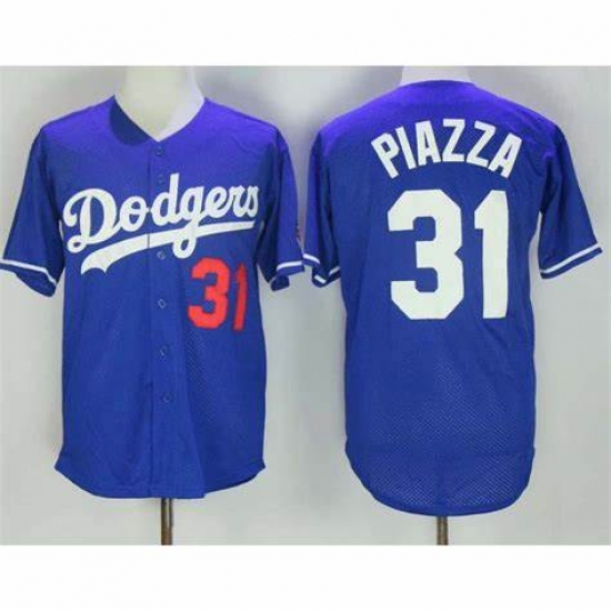 Los Angeles #31 Mike Piazza Dodgers Blue Flex Base Jersey Los Angeles #31 Mike Piazza Dodgers Blue Flex Base Jersey