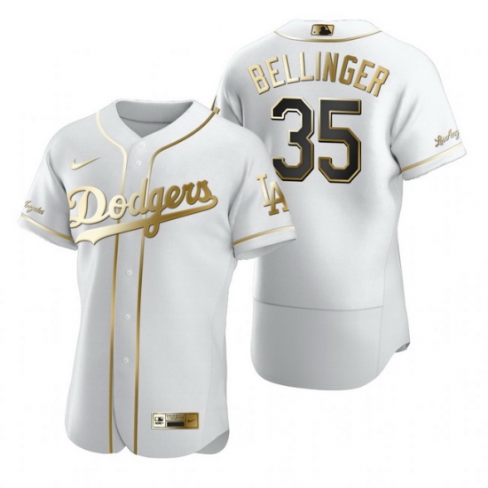 Los Angeles Dodgers 35 Cody Bellinger White Nike Mens Authentic Golden Edition MLB Jersey
