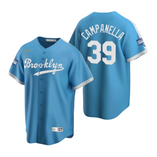 Men Brooklyn Los Angeles Dodgers 39 Roy Campanella Light Blue 2020 World Series Champions Cooperstown Collection Jersey Men Brooklyn Los Angeles Dodgers 39 Roy Campanella Light Blue 2020 World Series Champions Cooperstown Collection Jersey