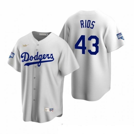 Men Brooklyn Los Angeles Dodgers 43 Edwin Rios White 2020 World Series Champions Cooperstown Collection Jersey Men Brooklyn Los Angeles Dodgers 43 Edwin Rios White 2020 World Series Champions Cooperstown Collection Jersey