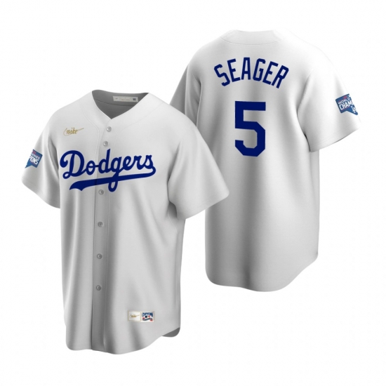 Men Brooklyn Los Angeles Dodgers 5 Corey Seager White 2020 World Series Champions Cooperstown Collection Jersey Men Brooklyn Los Angeles Dodgers 5 Corey Seager White 2020 World Series Champions Cooperstown Collection Jersey