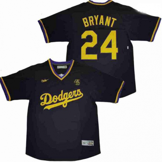 Men Dodgers 24 Kobe Bryant Black Pull Over Cool Base Stitched MLB Jersey Men Dodgers 24 Kobe Bryant Black Pull Over Cool Base Stitched MLB Jersey