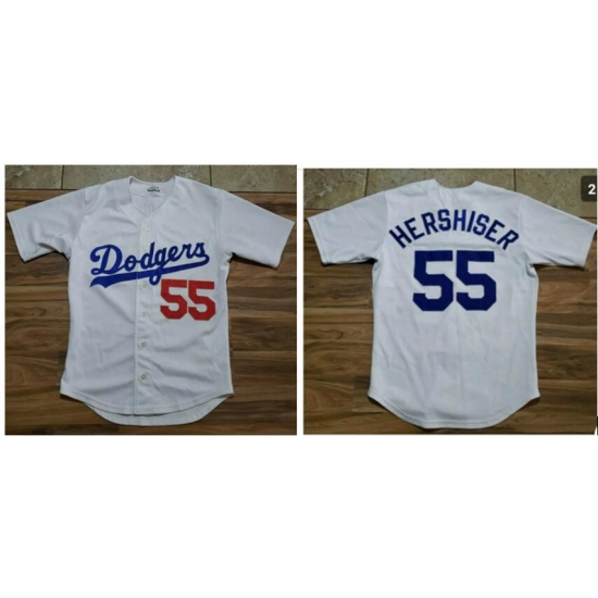 Men Los Angeles DOdgers Orel Hershiser White Cool Base Jersey Men Los Angeles DOdgers Orel Hershiser White Cool Base Jersey