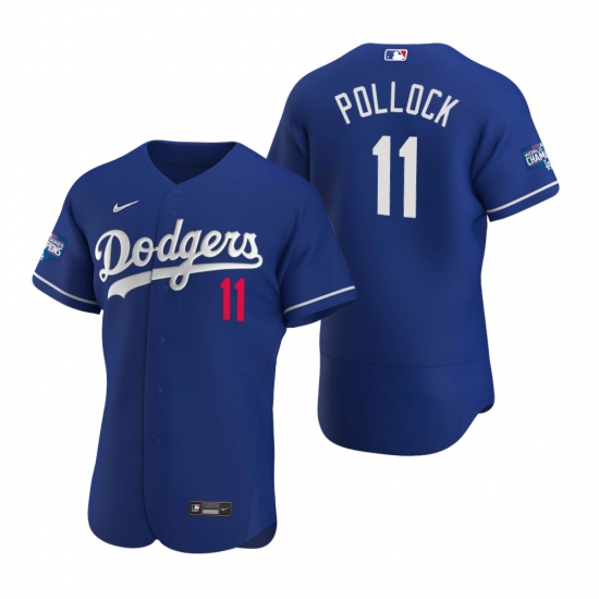 Men Los Angeles Dodgers 11 A J Pollock Royal 2020 World Series Champions Flex Base Jersey Men Los Angeles Dodgers 11 A J Pollock Royal 2020 World Series Champions Flex Base Jersey