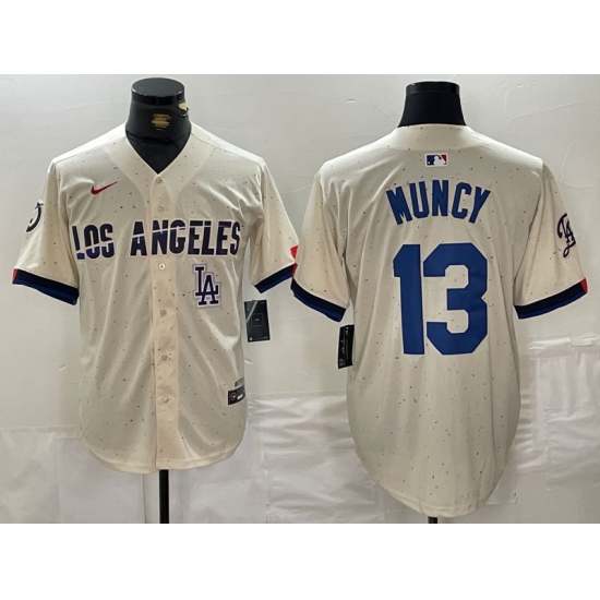Men Los Angeles Dodgers 13 Max Muncy Cream Stitched Baseball Jersey 2 Men Los Angeles Dodgers 13 Max Muncy Cream Stitched Baseball Jersey 2