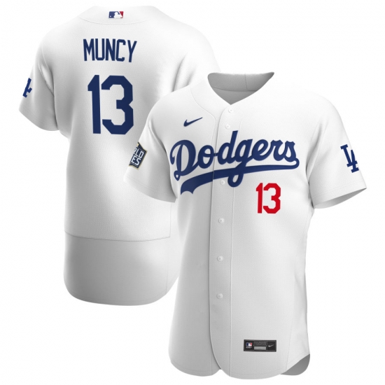 Men Los Angeles Dodgers 13 Max Muncy Men Nike White Home 2020 World Series Bound Flex Base Player MLB Jersey Men Los Angeles Dodgers 13 Max Muncy Men Nike White Home 2020 World Series Bound Flex Base Player MLB Jersey