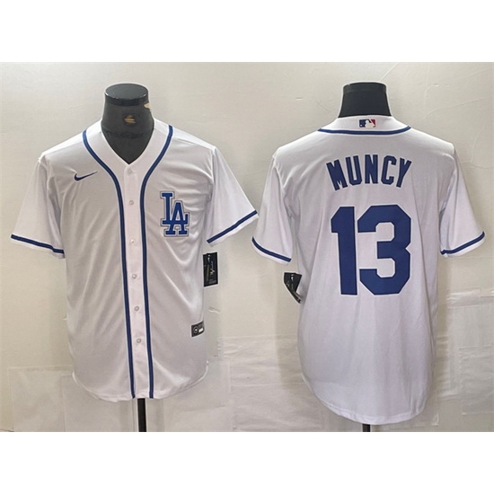 Men Los Angeles Dodgers 13 Max Muncy White Cool Base Stitched Baseball Jersey Men Los Angeles Dodgers 13 Max Muncy White Cool Base Stitched Baseball Jersey