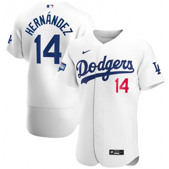 Men Los Angeles Dodgers 14 Enrique Hernandez White Nike 2020 World Series Champions Flexbase Jersey Men Los Angeles Dodgers 14 Enrique Hernandez White Nike 2020 World Series Champions Flexbase Jersey