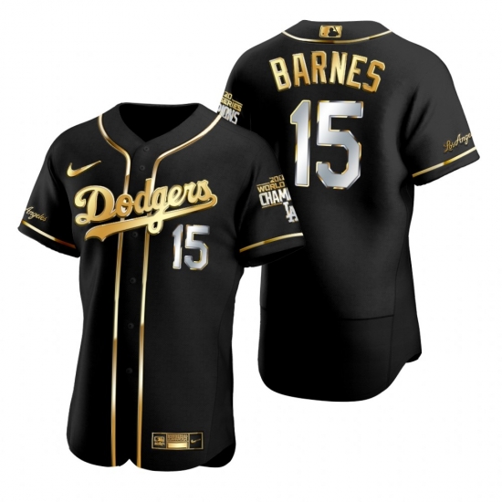 Men Los Angeles Dodgers 15 Austin Barnes Black 2020 World Series Champions Golden Limited Jersey Men Los Angeles Dodgers 15 Austin Barnes Black 2020 World Series Champions Golden Limited Jersey