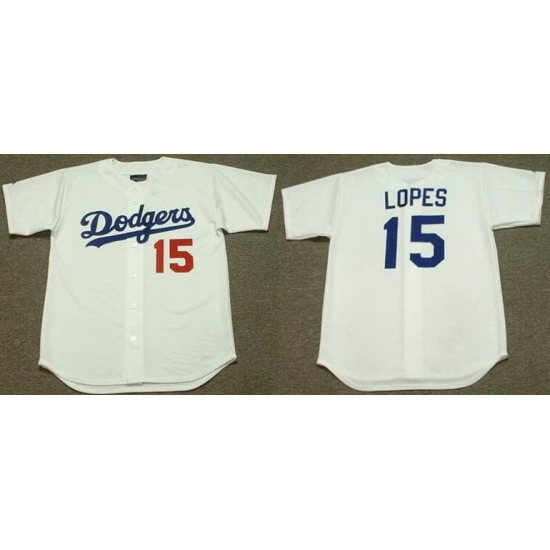 Men Los Angeles Dodgers 15 Davey Lopes White 1981 Throwback Stitched Baseball Jersey Men Los Angeles Dodgers 15 Davey Lopes White 1981 Throwback Stitched Baseball Jersey