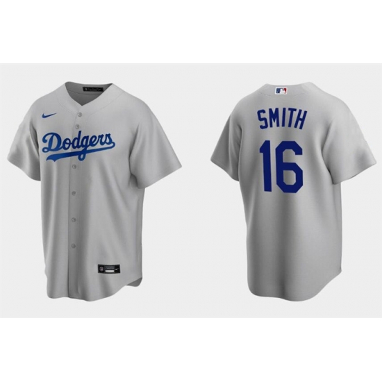 Men Los Angeles Dodgers 16 Will Smith Grey Cool Base Stitched Jersey Men Los Angeles Dodgers 16 Will Smith Grey Cool Base Stitched Jersey