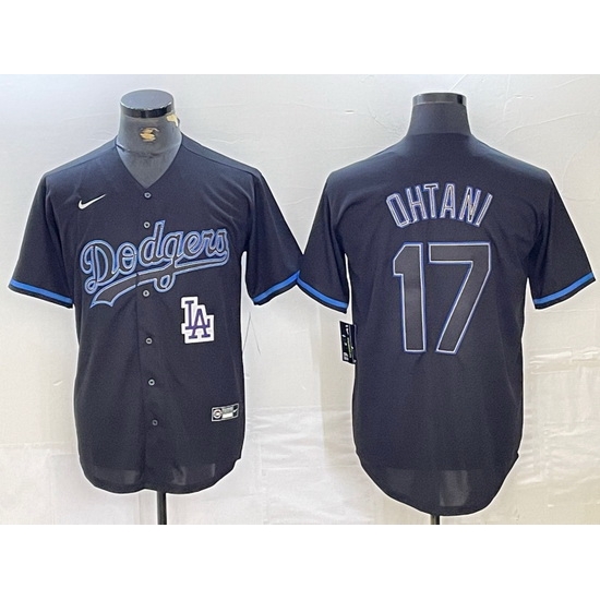 Men Los Angeles Dodgers 17 Shohei Ohtani Black Cool Base Stitched Baseball Jersey 7 Men Los Angeles Dodgers 17 Shohei Ohtani Black Cool Base Stitched Baseball Jersey 7