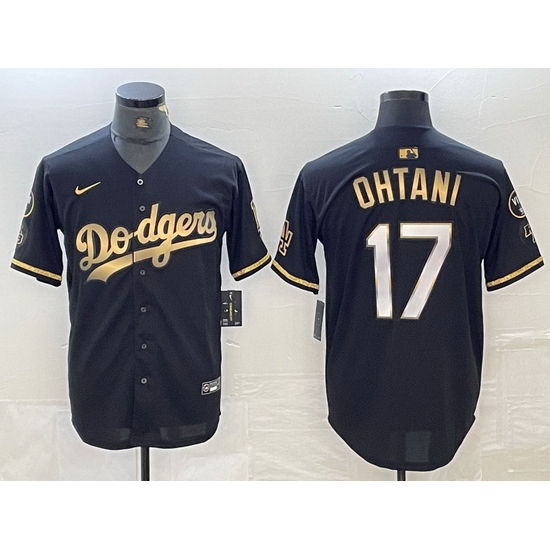 Men Los Angeles Dodgers 17 Shohei Ohtani Black Gold Stitched Cool Base Nike Jerseys Men Los Angeles Dodgers 17 Shohei Ohtani Black Gold Stitched Cool Base Nike Jerseys