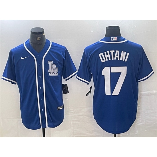Men Los Angeles Dodgers 17 Shohei Ohtani Blue Cool Base Stitched Baseball Jersey Men Los Angeles Dodgers 17 Shohei Ohtani Blue Cool Base Stitched Baseball Jersey