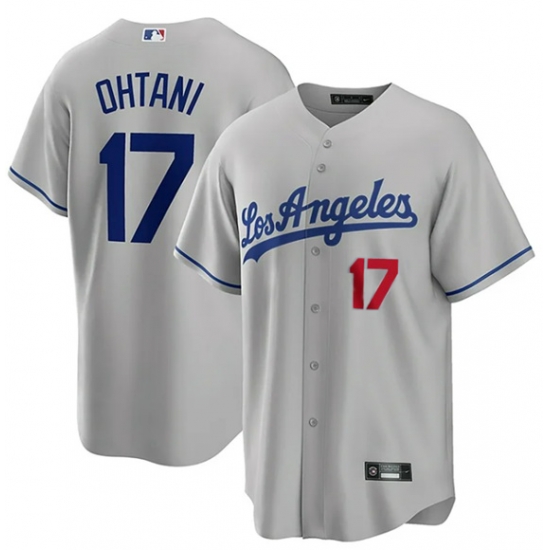 Men Los Angeles Dodgers 17 Shohei Ohtani Gray Flex Base Stitched Baseball Jersey Men Los Angeles Dodgers 17 Shohei Ohtani Gray Flex Base Stitched Baseball Jersey