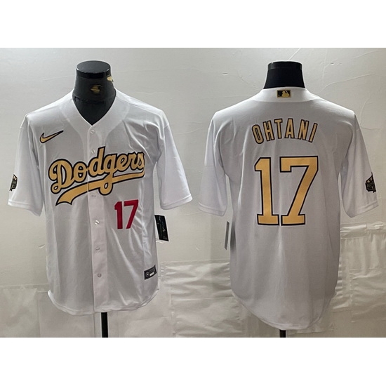 Men Los Angeles Dodgers 17 Shohei Ohtani Number White 2022 All Star Stitched Cool Base Nike Jersey Men Los Angeles Dodgers 17 Shohei Ohtani Number White 2022 All Star Stitched Cool Base Nike Jersey
