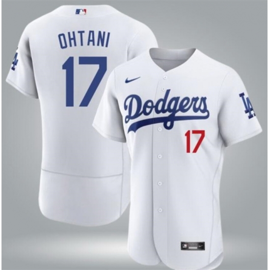 Men Los Angeles Dodgers 17 Shohei Ohtani White Flex Base Stitched Baseball Jersey Men Los Angeles Dodgers 17 Shohei Ohtani White Flex Base Stitched Baseball Jersey