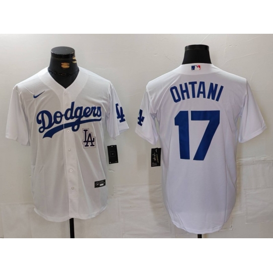 Men Los Angeles Dodgers 17 Shohei Ohtani White Stitched Baseball Jersey 1 Men Los Angeles Dodgers 17 Shohei Ohtani White Stitched Baseball Jersey 1