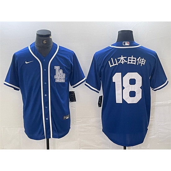 Men Los Angeles Dodgers 18 Shohei Ohtani Blue Cool Base Stitched Baseball Jersey Men Los Angeles Dodgers 18 Shohei Ohtani Blue Cool Base Stitched Baseball Jersey