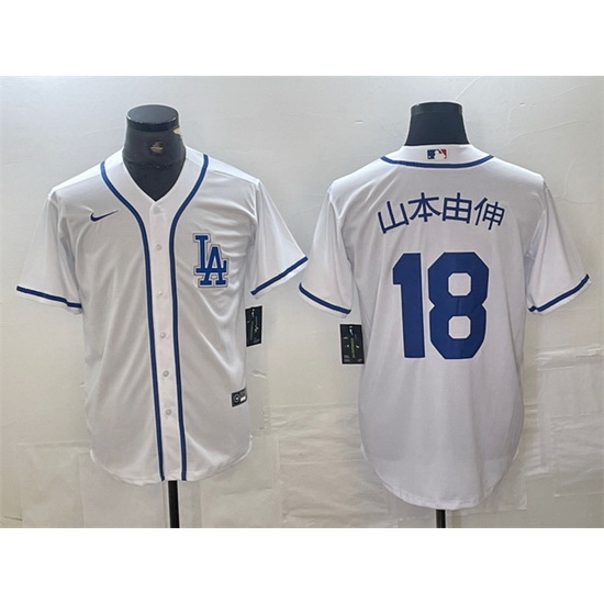Men Los Angeles Dodgers 18 Shohei Ohtani White Cool Base Stitched Baseball Jersey Men Los Angeles Dodgers 18 Shohei Ohtani White Cool Base Stitched Baseball Jersey