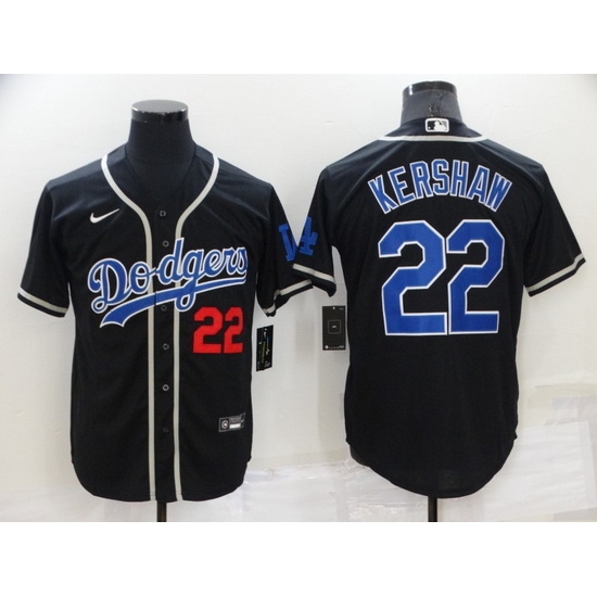 Men Los Angeles Dodgers 22 Clayton Kershaw Black Cool Base Stitched Baseball Jerseys Men Los Angeles Dodgers 22 Clayton Kershaw Black Cool Base Stitched Baseball Jerseys