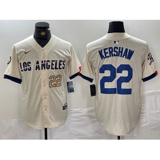 Men Los Angeles Dodgers 22 Clayton Kershaw Cream Stitched Baseball Jersey 3 Men Los Angeles Dodgers 22 Clayton Kershaw Cream Stitched Baseball Jersey 3