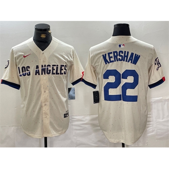 Men Los Angeles Dodgers 22 Clayton Kershaw Cream Stitched Baseball Jersey Men Los Angeles Dodgers 22 Clayton Kershaw Cream Stitched Baseball Jersey