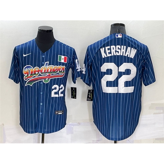 Men Los Angeles Dodgers 22 Clayton Kershaw Navy Mexico Rainbow Cool Base Stitched Baseball Jersey Men Los Angeles Dodgers 22 Clayton Kershaw Navy Mexico Rainbow Cool Base Stitched Baseball Jersey