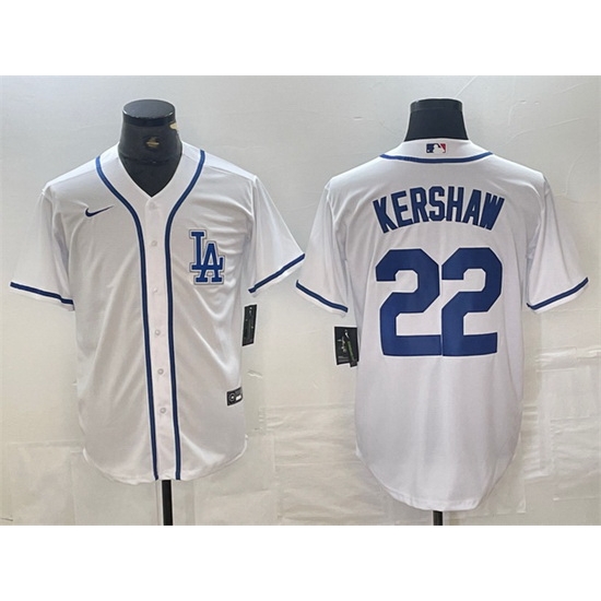 Men Los Angeles Dodgers 22 Clayton Kershaw White Cool Base Stitched Baseball Jersey Men Los Angeles Dodgers 22 Clayton Kershaw White Cool Base Stitched Baseball Jersey