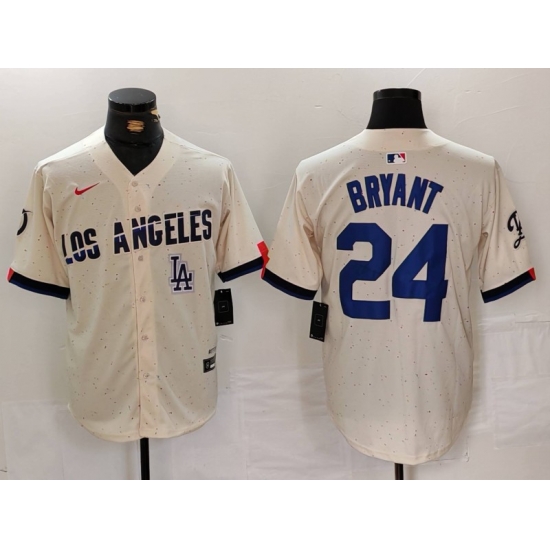 Men Los Angeles Dodgers 24 Kobe Bryant Cream Stitched Baseball Jersey 5 Men Los Angeles Dodgers 24 Kobe Bryant Cream Stitched Baseball Jersey 5