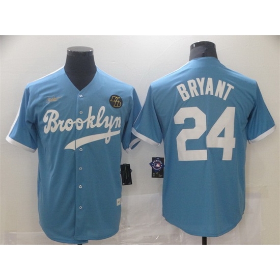 Men Los Angeles Dodgers 24 Kobe Bryant Light Blue Throwback With KB Patch Cool Base Stitched Baseball Jersey Men Los Angeles Dodgers 24 Kobe Bryant Light Blue Throwback With KB Patch Cool Base Stitched Baseball Jersey