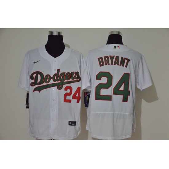 Men Los Angeles Dodgers 24 Kobe Bryant White With Green Name Stitched MLB Flex Base Nike Jersey Men Los Angeles Dodgers 24 Kobe Bryant White With Green Name Stitched MLB Flex Base Nike Jersey