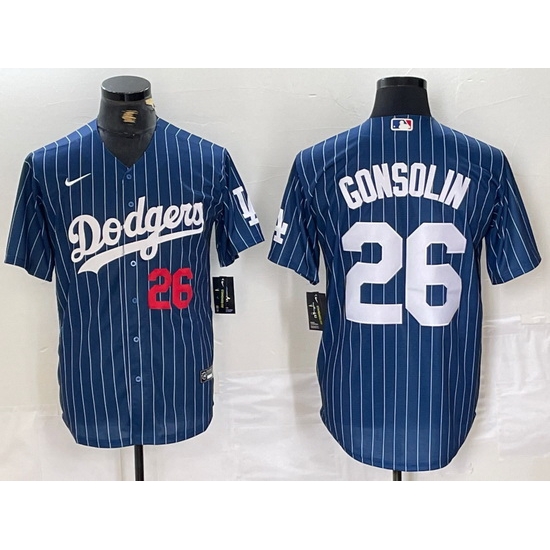 Men Los Angeles Dodgers 26 Tony Gonsolin Blue Cool Base Stitched Baseball Jersey 7 Men Los Angeles Dodgers 26 Tony Gonsolin Blue Cool Base Stitched Baseball Jersey 7